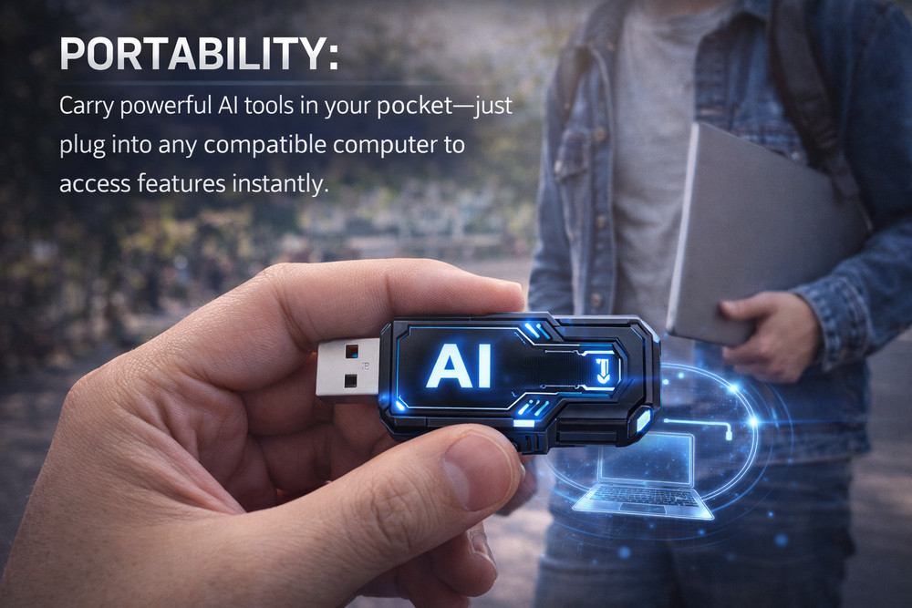 Offline AI Assistant USB – Local AI Chat Tool | No Internet Required | Privacy