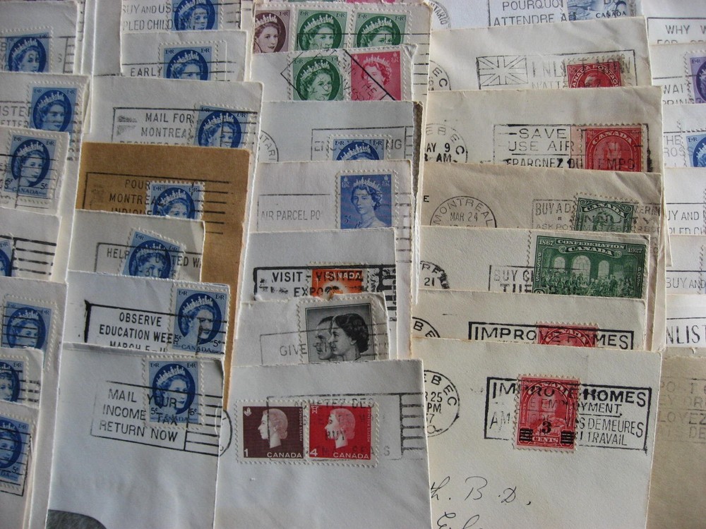 Canada 165 slogan cancel covers note about half are opened on 3 sides