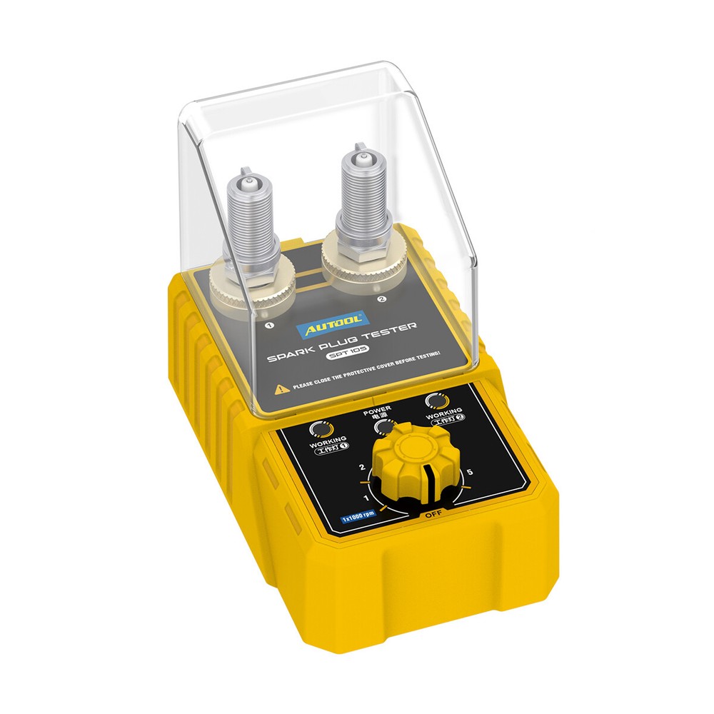 AUTOOL Spark Plug Tester Dual Hole Car Ignition System Diagnostic Test Tool 110V
