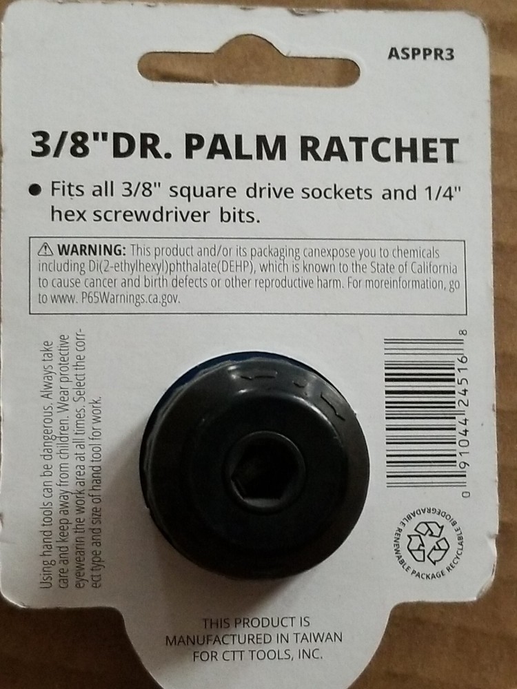 3/8" DR. Palm Ratchet - Cal-Hawk ASPPR3