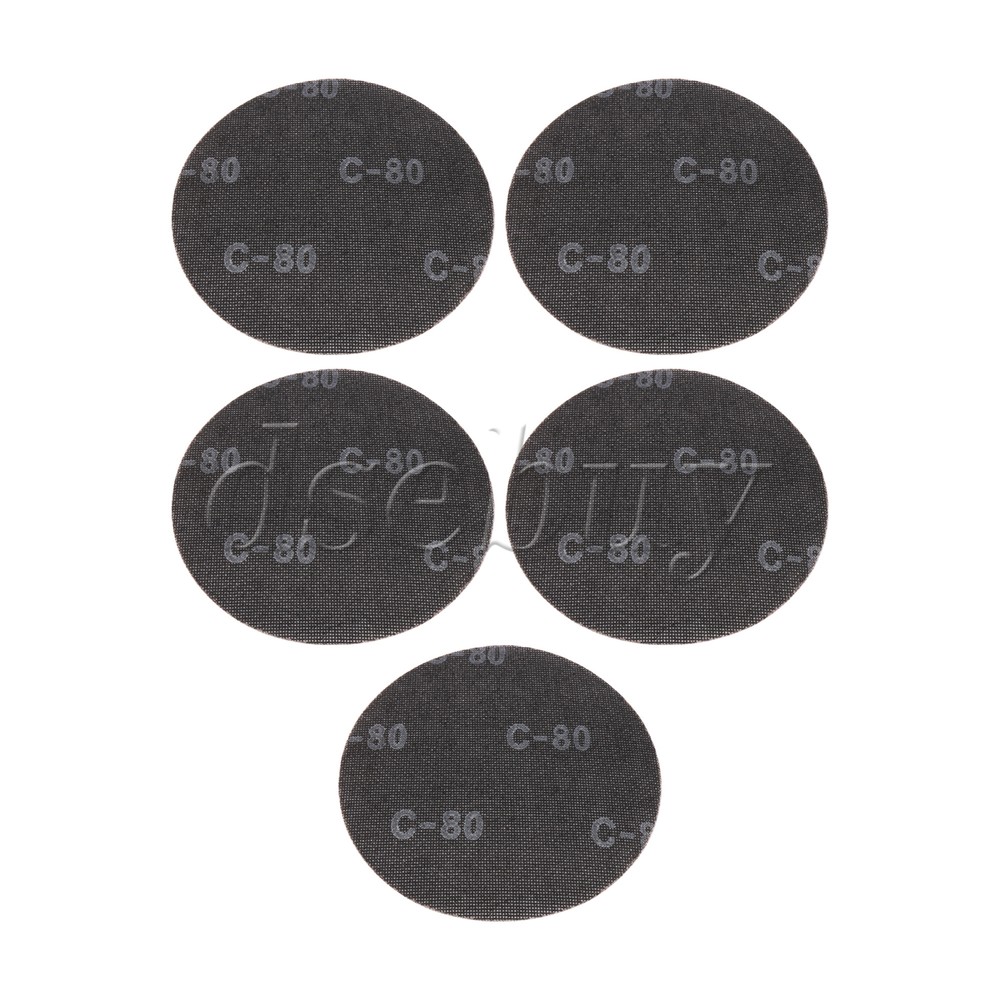 5 Pieces Hook and Loop Mesh Sanding Discs 9" 80 Grit for Stone Ceramic Tiles