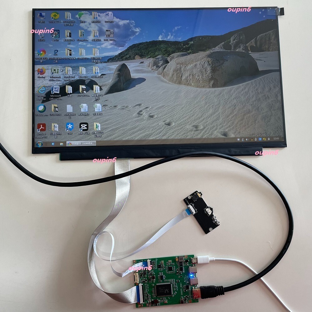 17.3" 1920*1080 IPS Screen panel EDP LED + 2 Type C mini HDMI controller board