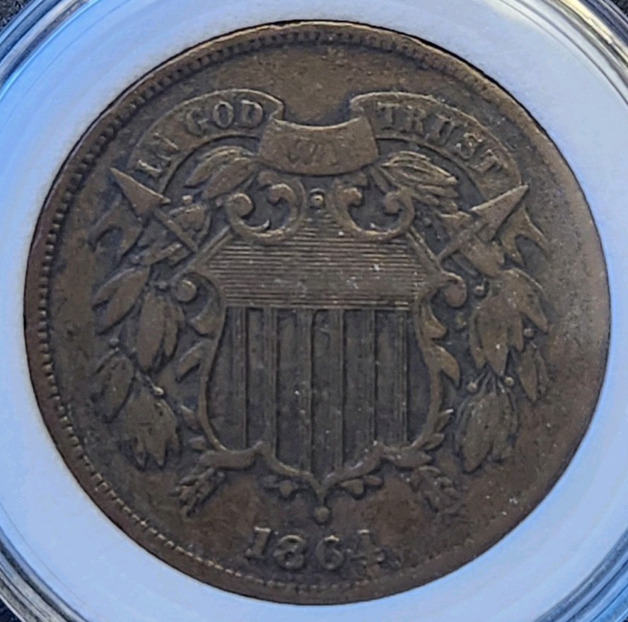 1864 Two Cents Large Motto #4101