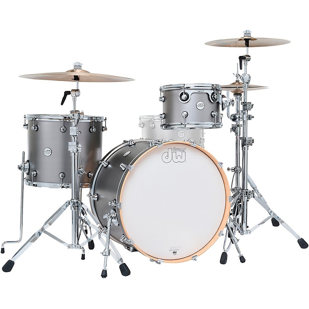 DW Design Series 3-Piece Shell Pack - Titanium Satin Lacquer