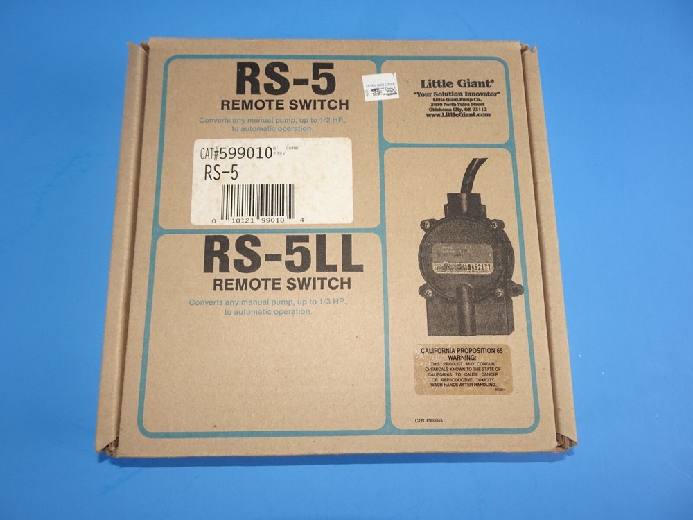 Little Giant RS-5 Remote Switch 599010 - New Open Box