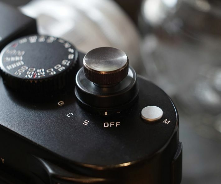 NANIGASHI Shutter Release Button BRASS BLACK 黒 ' LARGE ' L Size #013410