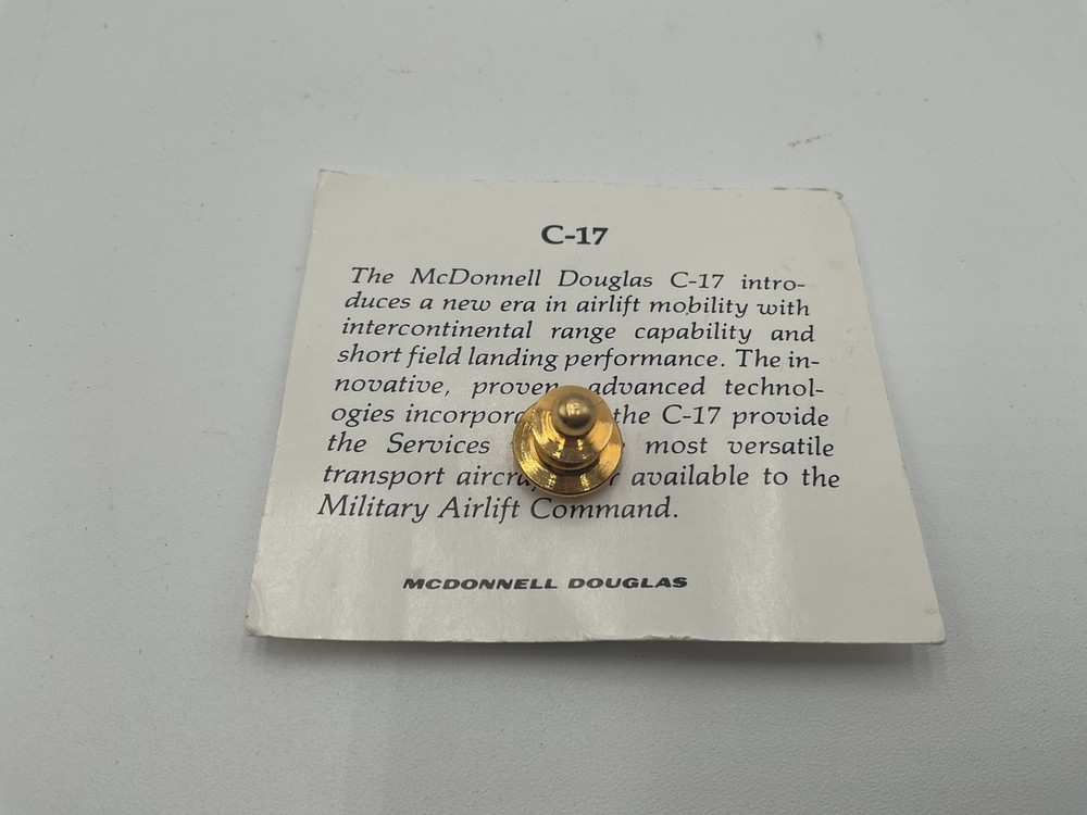 Vintage McDonnell Douglas C-17 Lapel Pin