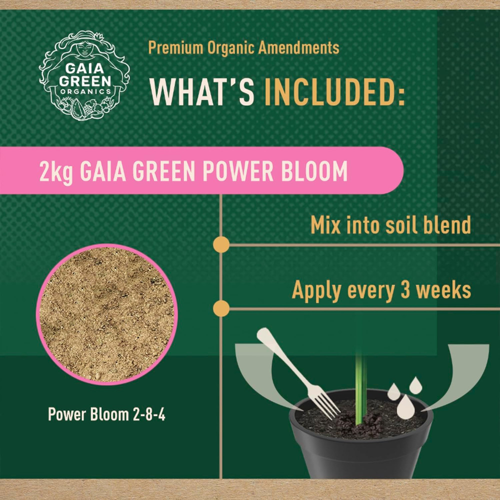 Power Bloom Fertilizer, 2 Kg Pouch High Phosphate Organic Blend for Maximum Flow