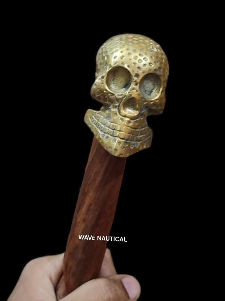 Solid brass  handle walking cane vintage gift walking stick handmade,Gift F