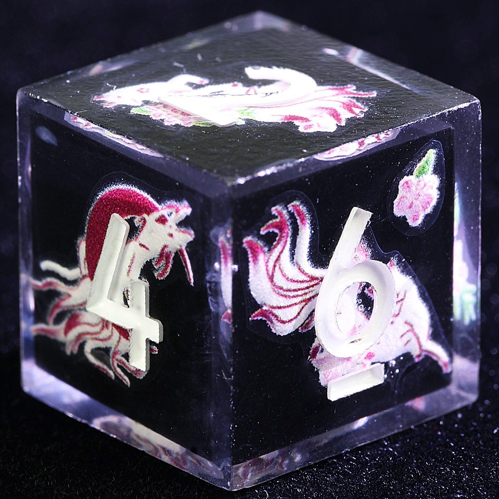 9 Polyhedral Resin DD Sets Dice Nine-Tailed Ember Oath