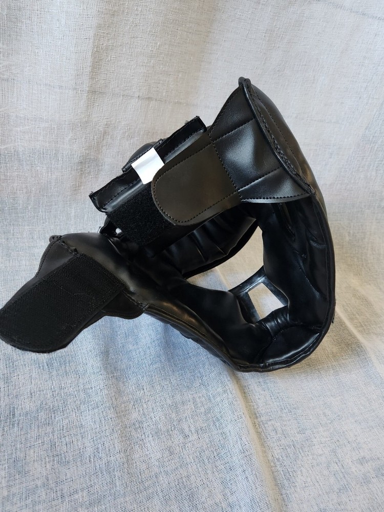 ProForce® Thunder Black Vinyl Head Guard w/ Face Shield - Small/Medium