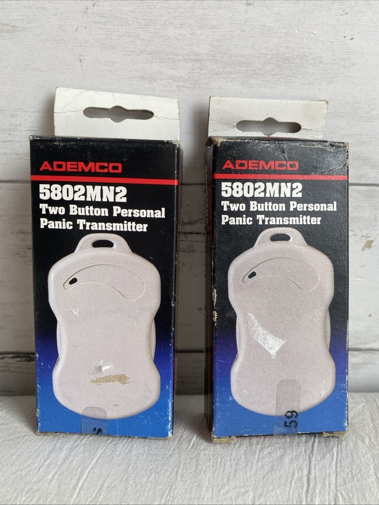 ADEMCO 5802MN2 TWO BUTTON PERSONAL PANIC TRANSMITTER LOT OF 2