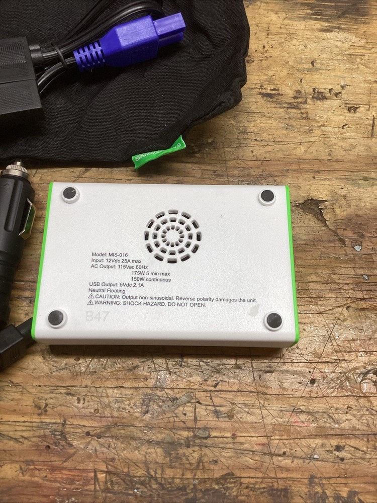 Solutions From Science 110 Mobile Inverter Model MIS-016 Input 12Vdc 25A Max