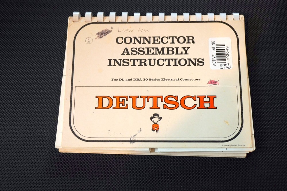 Vintage DEUTSCH Connector Assembly Instructions          **RareFind**