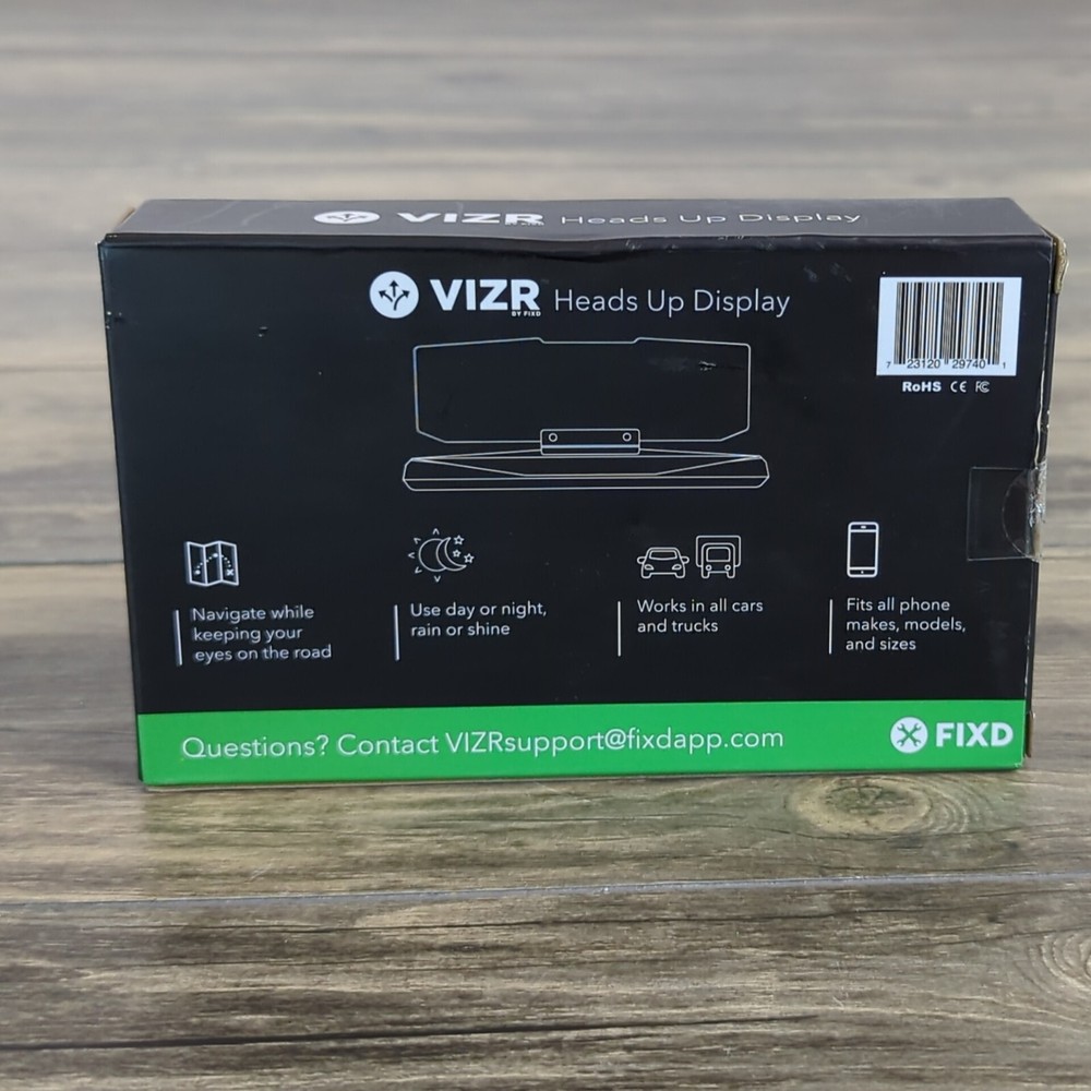 VIZR Heads Up Display by Fixd, Navigation/Map Mirror Device Phone Holder