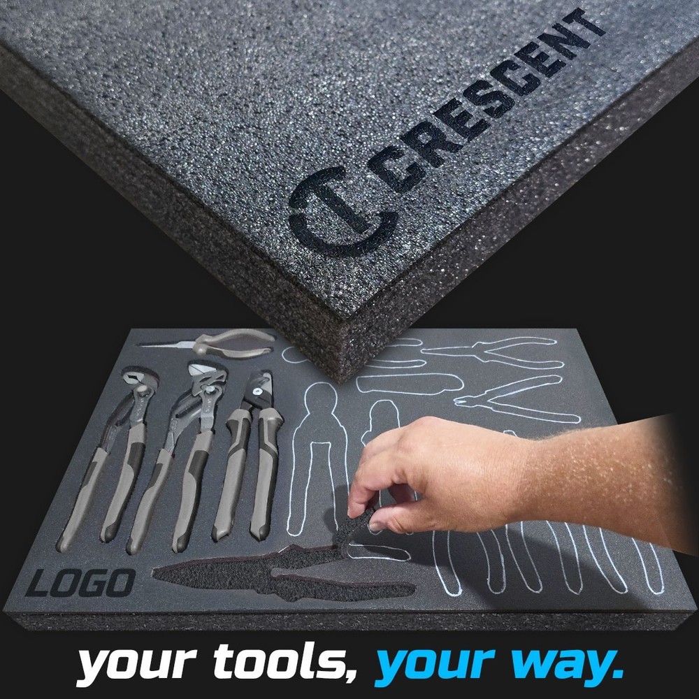 CRESCENT DARK shadow foam tool tray insert storage organizer toolbox toolkit set
