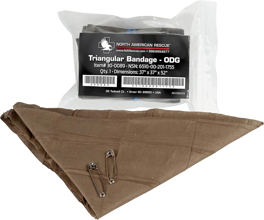 Triangular Bandage NAR Cravat Cotton Bandaging for Injuries, Wounds, Support (30