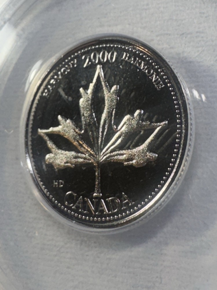 2000 Canada 25 Cents Commemorative Harmony Graded MS 67 by ANACS