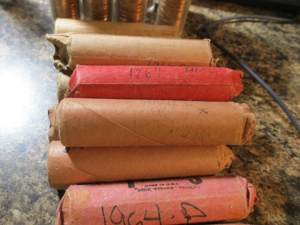 1964 LINCOLN CENT ROLL GEM BU     BB