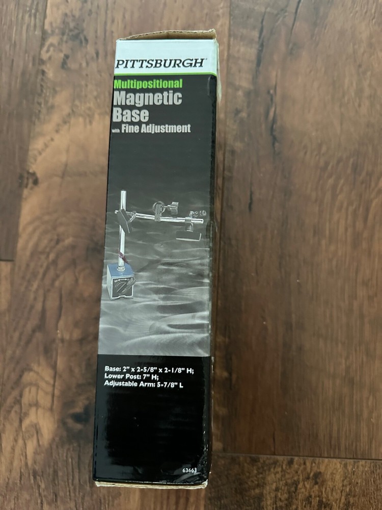 Pittsburgh 63663 Multi Positional Magnetic Base with Fine Adjustment