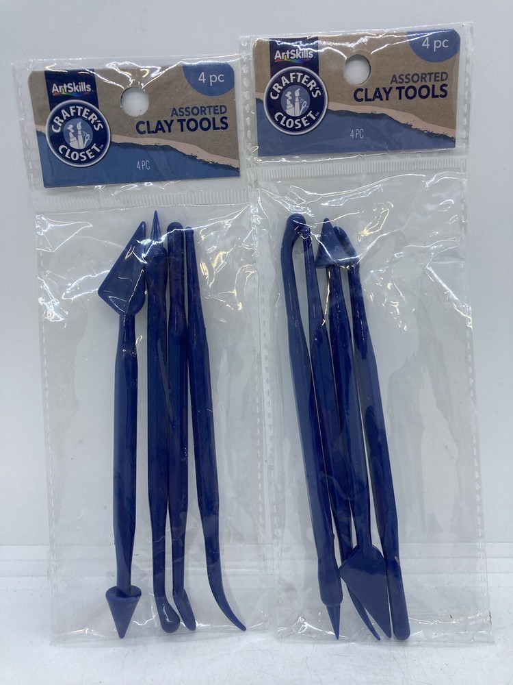 2 Packs Artskills Crafter's Closet Assorted Clay Tools 4 Tools Per Pack