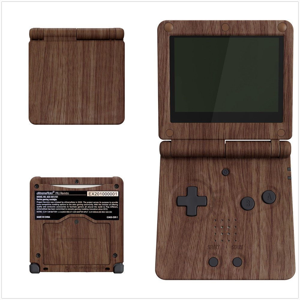 Full Housing Shell Button Replacement Part Wood Grain for GameBoy Advance GBA SP