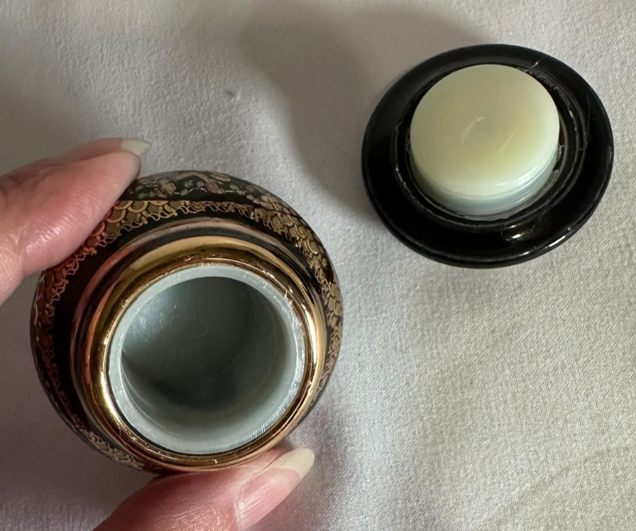 Anais Perfume Empty Mini Porcelain Lidded Jar