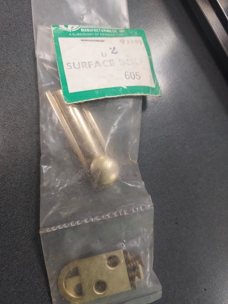 Surface Bolt B2-605 Quality Hardware Brass