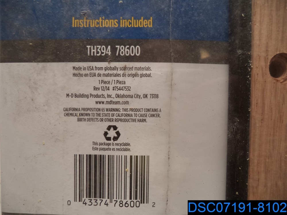 M-D Building Products 78600 36" TH394 Adjustable Threshold