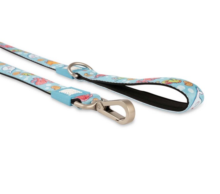 Max & Molly Short Dog Leash - Style: Blue Ocean - Medium Size
