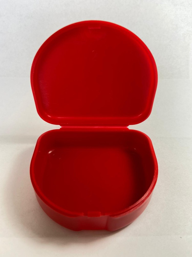 2-Dental Orthodontic Retainer Box Mouthguards Dentures Storage Case, Multi Color