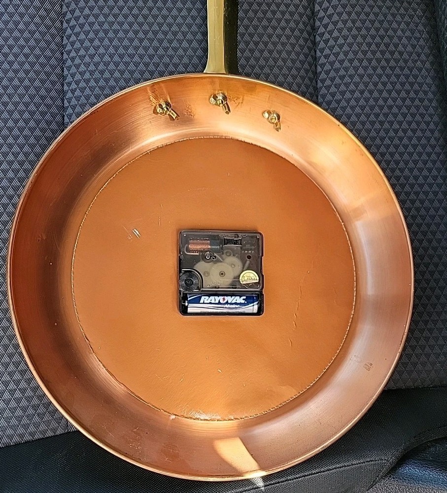 Copper Pan Skillet Clock