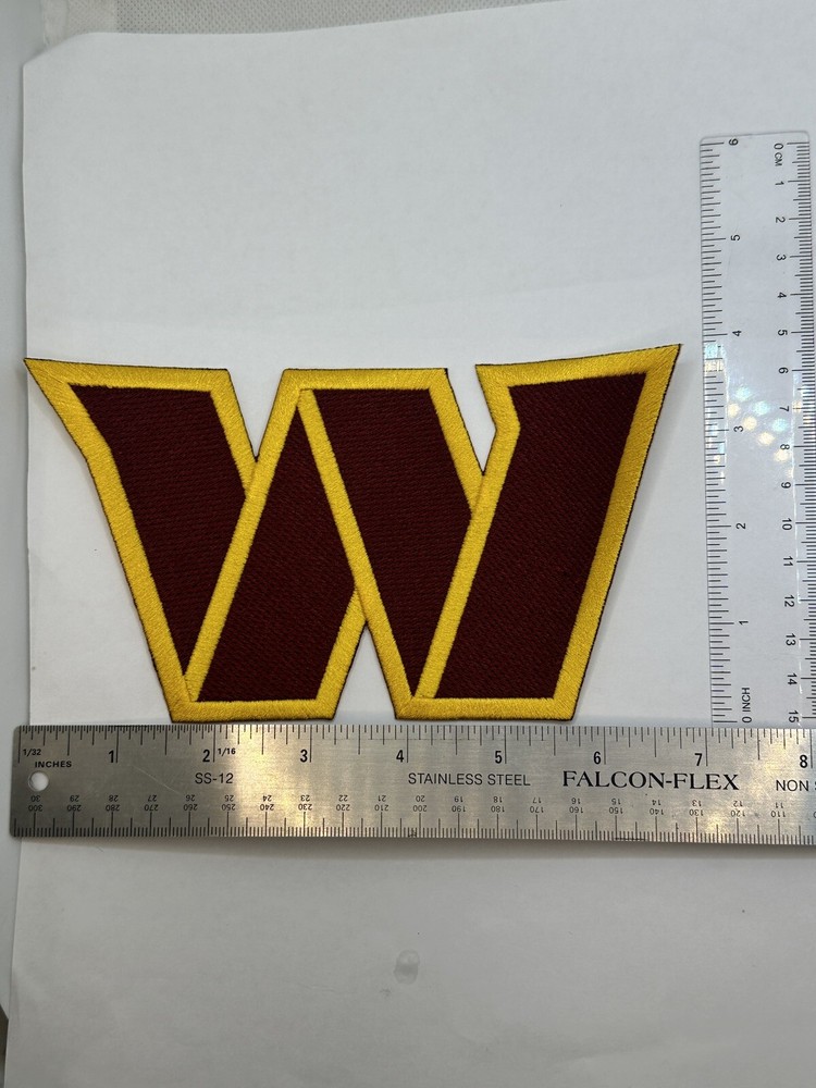 Washington Commanders BIGGEST 7.75” Patch Iron On Embroidered US SELLER
