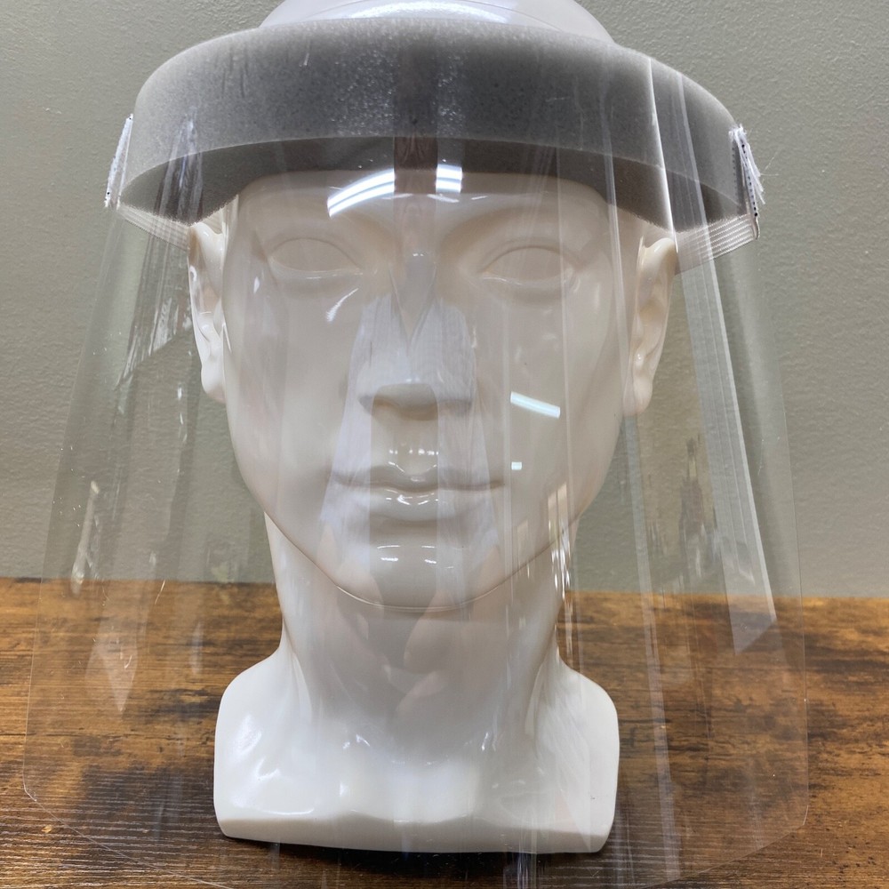 Single or Multiple use Disposable Face Shields Foam Forehead deluxe 11" X 8" USA