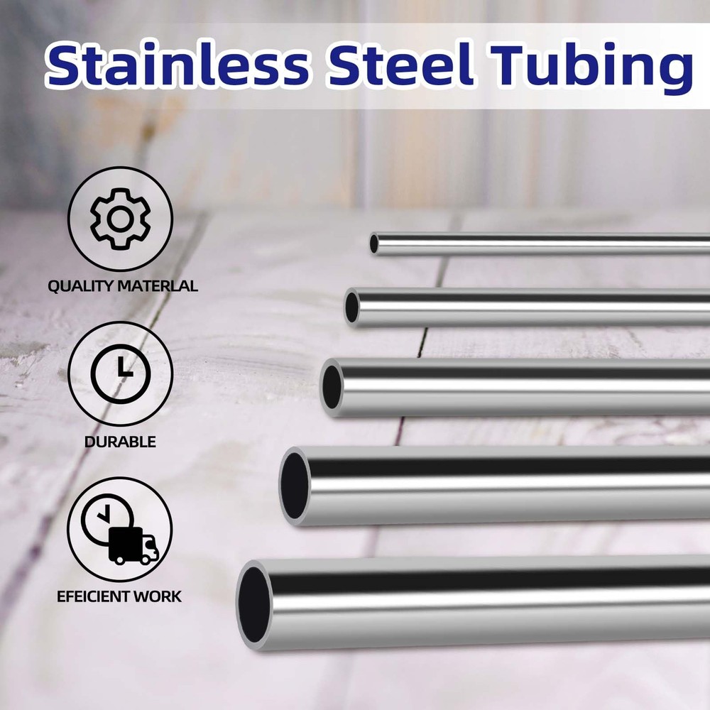 1 PCS 3/4 Inch 19mm OD Round Metal Pipe 304 Stainless Steel Tubing 12 Inch