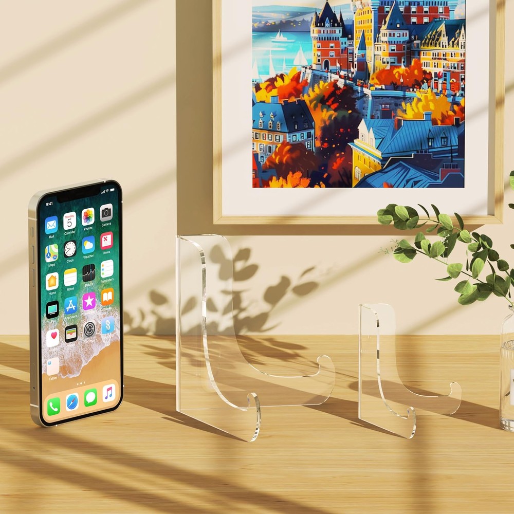 5 Pack Acrylic Display Stand, Plate Stand for Display, Clear Easel Stand,Display