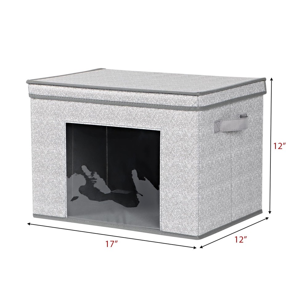 Foldable Fabric Storage Boxes Large Storage Bins with Lids [4-Pack] Collapsib...