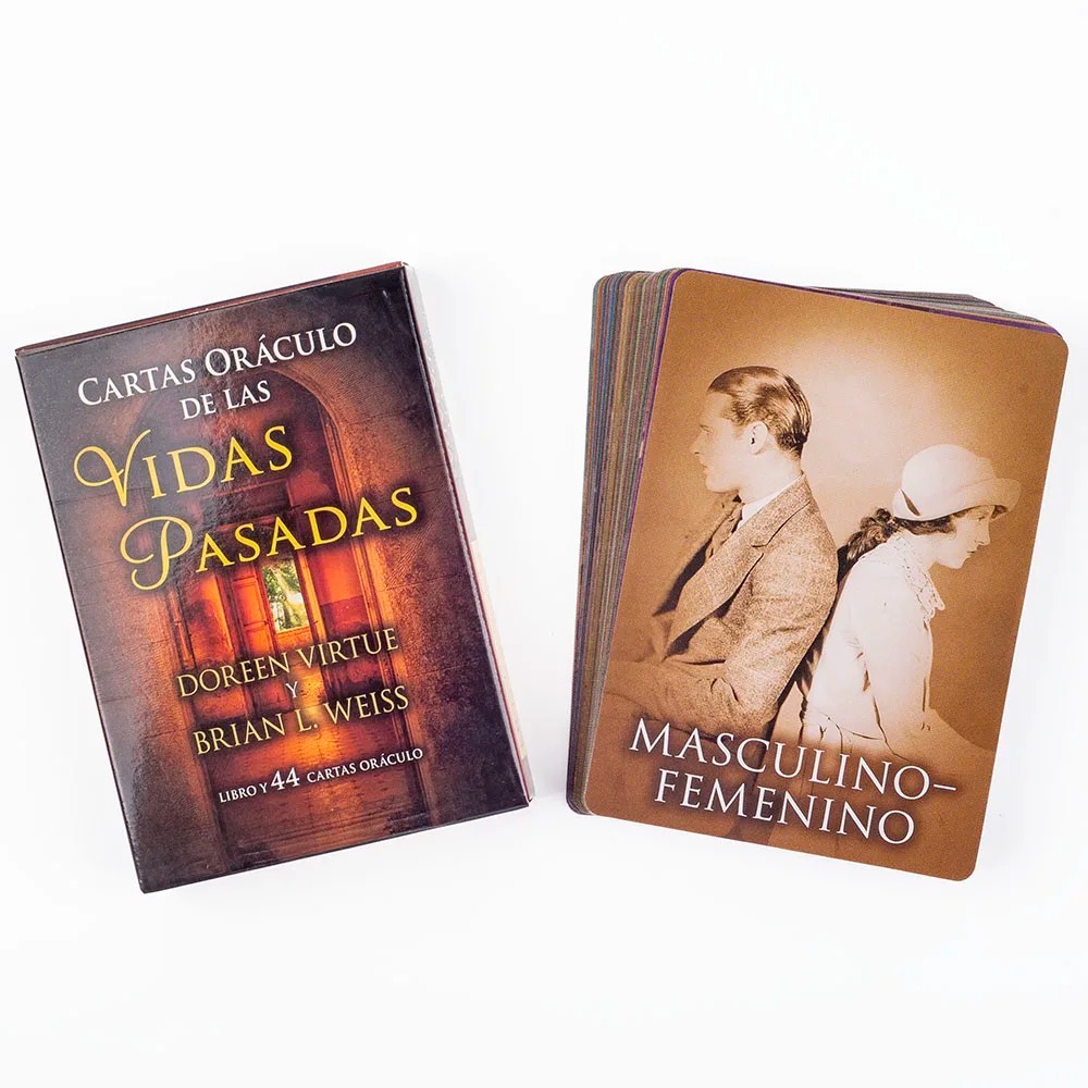 "Vidas Pasadas" Tarot 44Cards Spanish Version Divination Edition Fortune Telling
