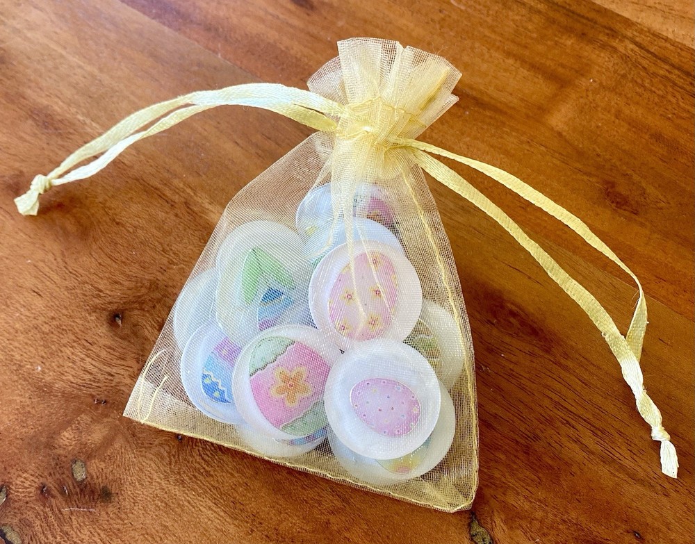 15pc 1” Handmade Fridge Magnet Set ~ EASTER ~ EGGS ~ BASKET ~ Flowers ~ SPRING