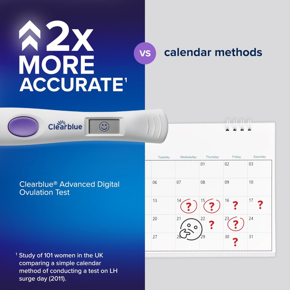 Clearblue Advanced Digital Ovulation Test Kit, 32 Count White
