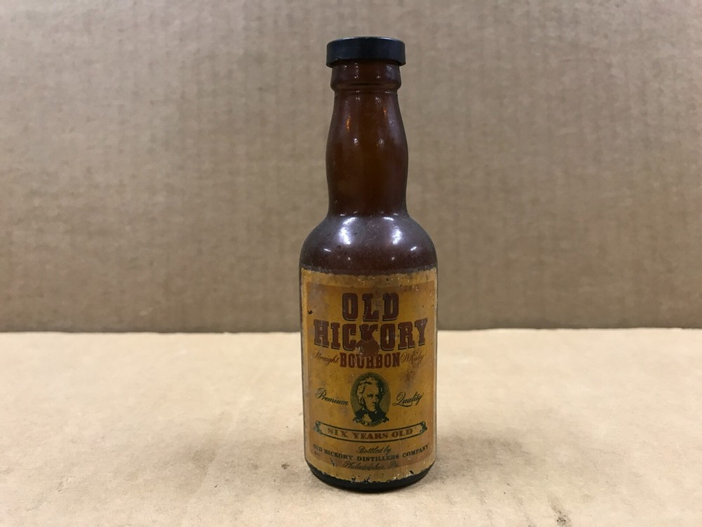 Vintage Old Hickory Bourbon Empty Mini Bottle