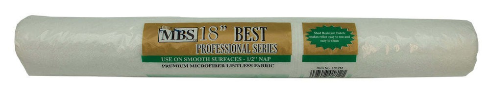 MBS 18" Roller Cover 1/2" Nap Professional Microfiber Fabric
