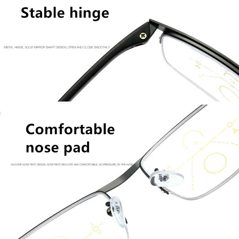 German Intelligent Color Progressive Auto Focus Reading Glasses Classic Durable