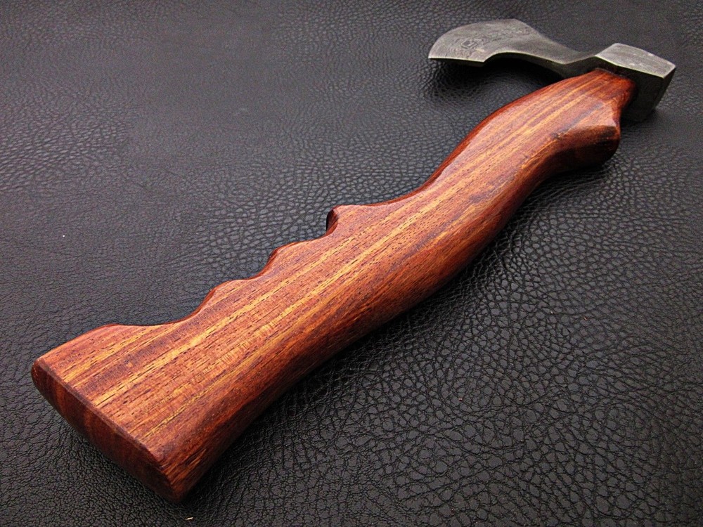 SUPER CUTLERY Custom Handmade Damascus AXE with Rose Wood Handle