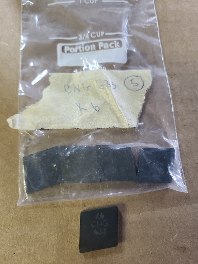 (5 PCS) KENNAMETAL K6 CNG 633 CARBIDE INSERTS