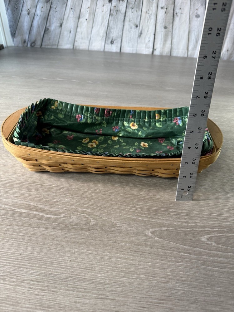 Longaberger 2002 Cracker Host Basket With Floral Liner
