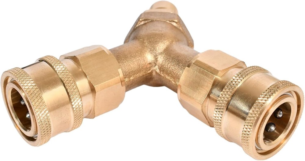 Pressure Washer Tee 3/8" Fitting Splitter Coupler Quick Connect Power Washer
