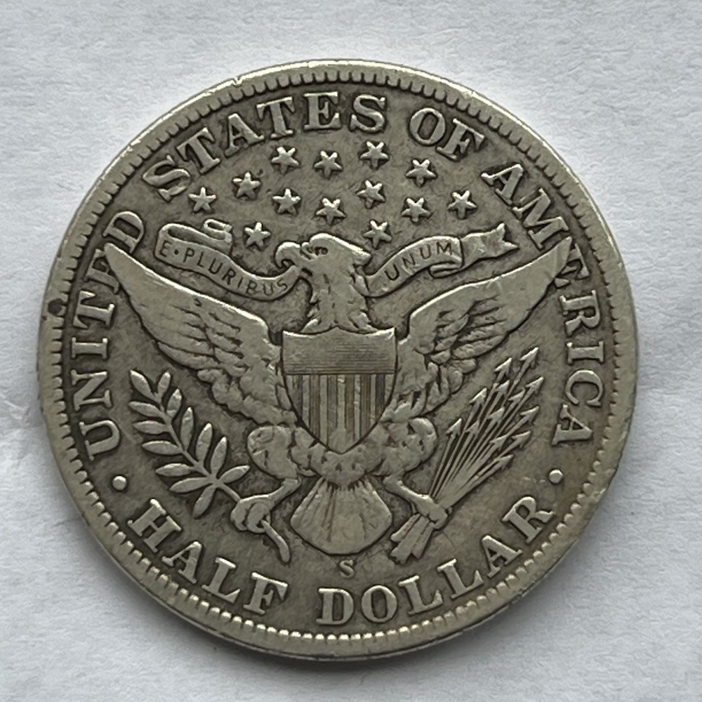 1910 S Barber Half Dollar VF +