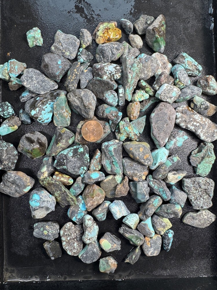 One Pound stabilized Turquoise small nuggets assorted mine free shipping