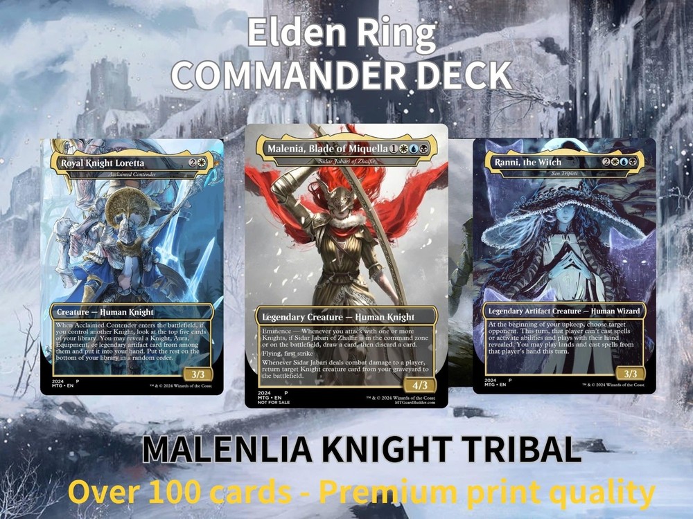 Elden Ring Malenia Commander Deck • 103 EDH Proxy Custom Cards • Without Box